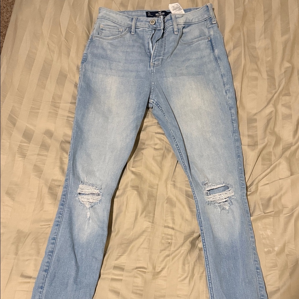 Hollister Light Blue Ripped Skinny Jeans